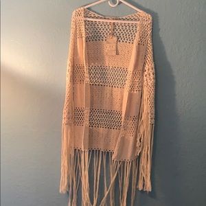 Chelsea & Violet crochet frill sweater size S